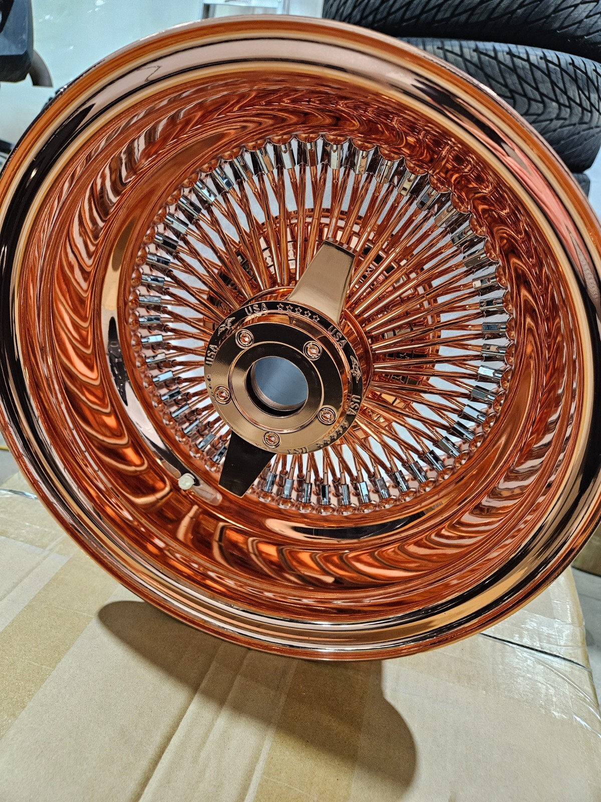 13x7 Rev Zenith Style Rose GOLD chrome nipple Lowrider Wire Wheels rims set of 4