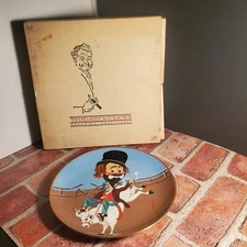 Vintage Red Skelton Set of 4 Porcelain Plates 1982-84 Signed w/ Original Boxes