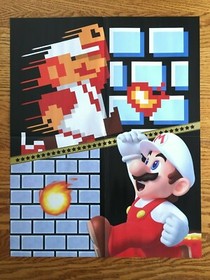 Super Mario Bros 35th Anniversary 2SIDED Poster NES Nintendo Officially Licensed