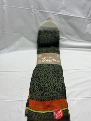 Wrapsody In Hues Twice The Fun 2-For-1 Dip Dye Animal Print Green Scarf Set - Picture 5 of 7