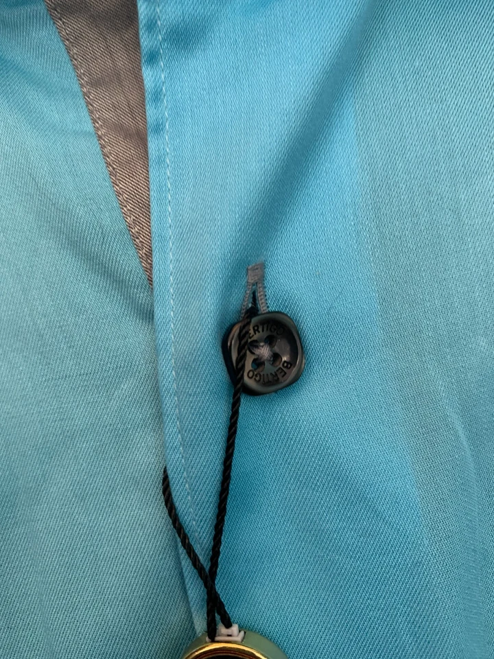 Bertigo Men's Borini 55 Luxury Dress Shirt - Size 6 / 2XL, Blue, Contrast Cuffs - Image 3 of 4