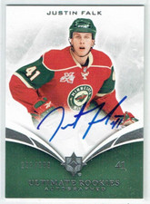 10-11 UD Upper Deck Ultimate Rookies  Justin Falk  /299  Rookie  Auto