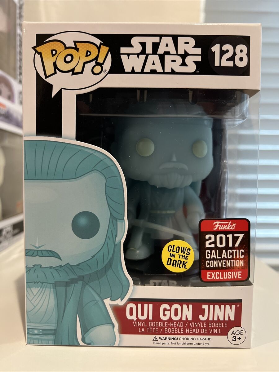 Funko POP Star Wars 128 Qui Gon Jinn GITD Glow In Dark 2017 Funko POP Star Wars 128 Qui Gon Jinn GITD Glow In Dark 2017