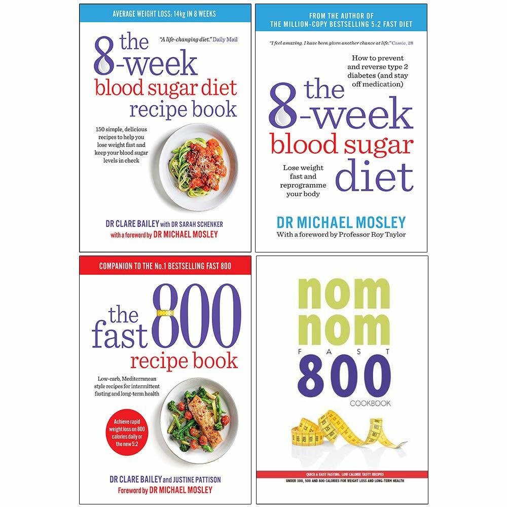 The 8-week Blood Sugar Diet, Fast 800 Recipe,Quick & Easy 4 Books Collection Set