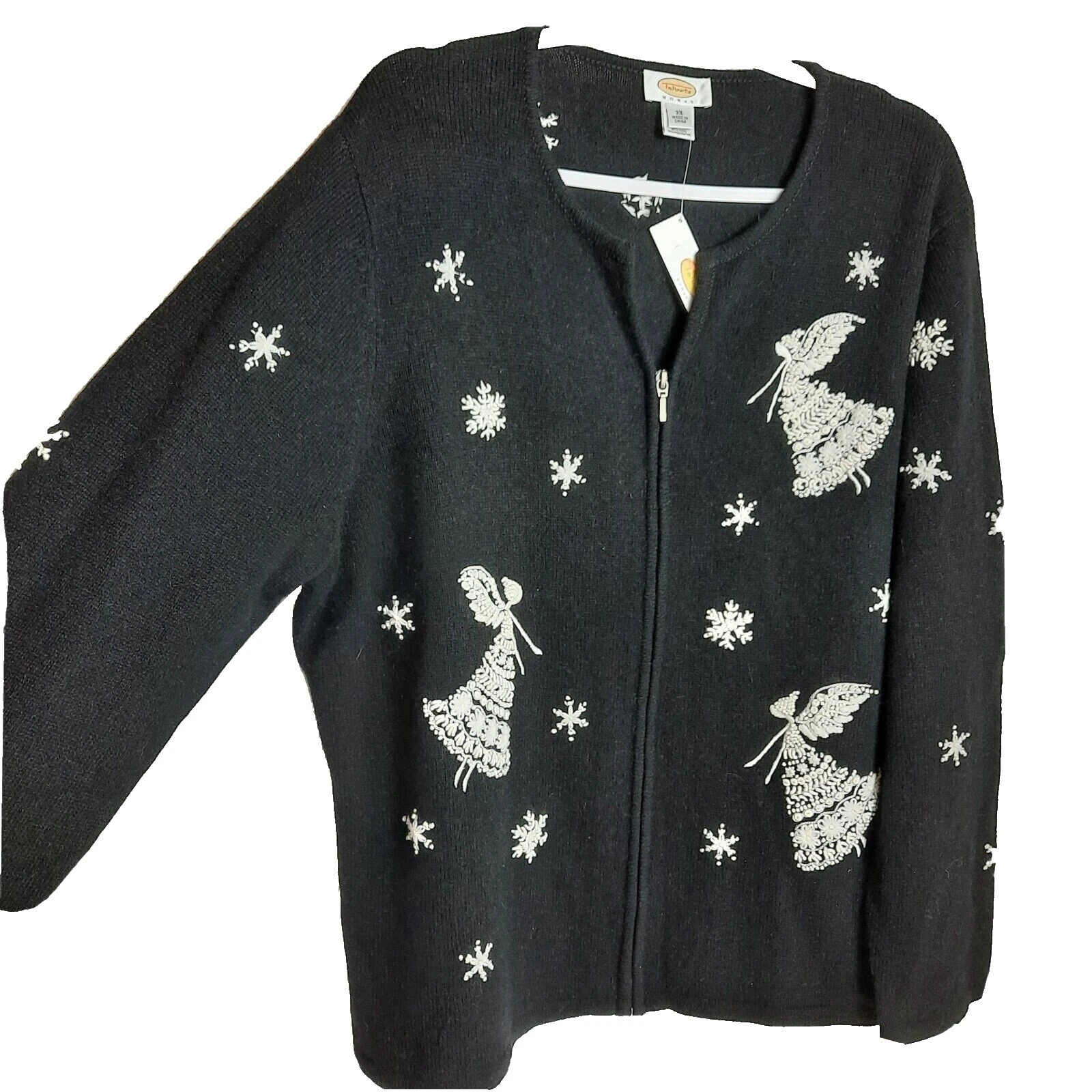 Suéteres Cárdigan Negro ANGORA para Mujeres