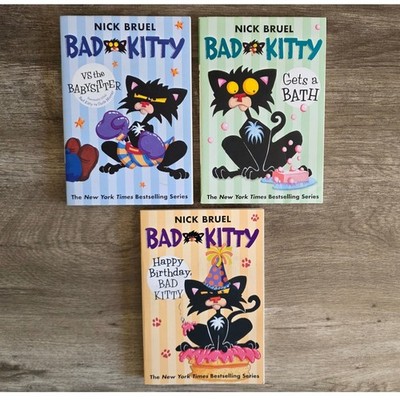 Bad Kitty Book Lot Nick Bruel Paperback Chapter Books Kids Ages 7-10 - GOOD