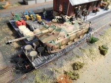 HO Roco Minitank 6th Panzer Army Tank Car with Soldiers A2318 Custom Detail