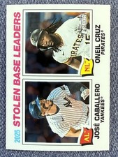 2026 Topps Heritage #4 2025 Stolen Base Leaders (Caballero / Cruz) Chrome