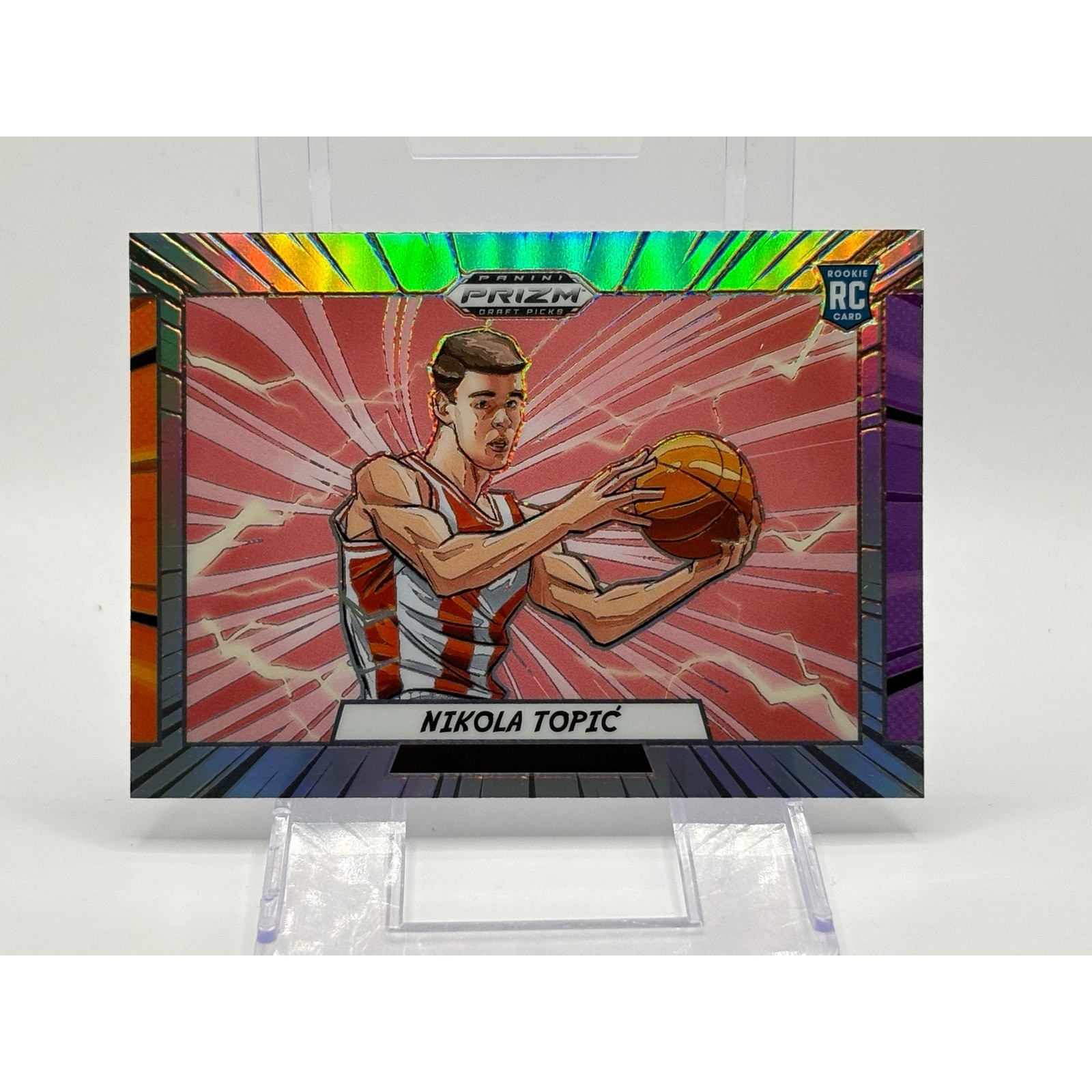 2024-25 Panini Prizm Draft Picks Nikola Topic Rookie Manga Case Hit SSP Thunder