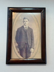 Antique Wooden Belgium Photo Frame #164