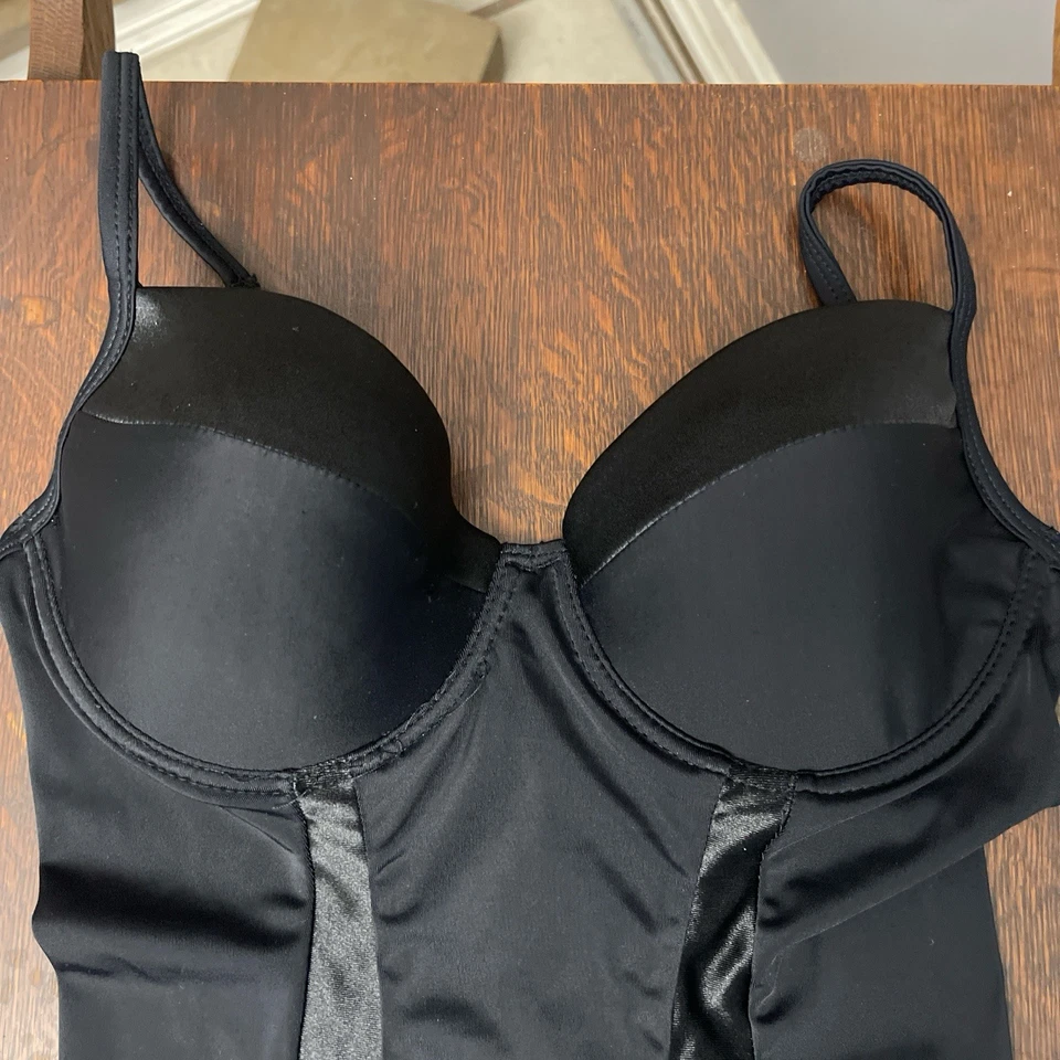 Marilyn Monroe Body Corsé Negro con Tirantes Ajustables #Estilo Gótico Talla L Foto 2 de 4