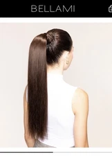 BELLAMI Ponytail Hair Extension 20” Dark Brown New Never Worn