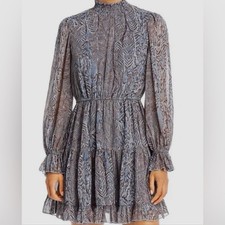Aqua Mock Neck Balloon Sleeve Sleeve Mini Dress - Bloomingdale’s Exclusive