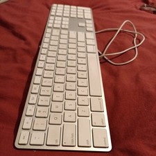 Apple Keyboard Model A1048 USB Wired QWERTY Extended Numerical Keypad UK