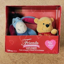 Disney Store Winnie Pooh Eeyore Friends Forever Valentines Mini Plush set NIB