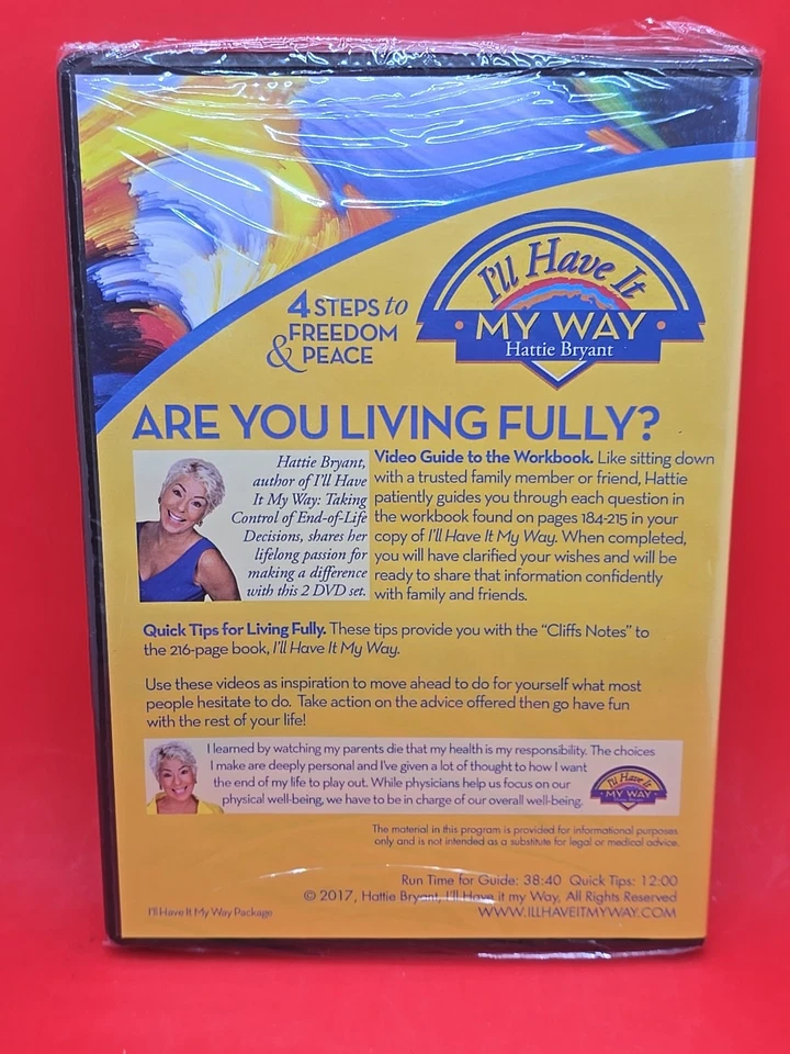 I’ll Have It My Way Hattie Bryant DVD Set 4 Steps to Freedom & Peace NEW SEALED - Image 2 of 2