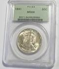 BU Uncirculated 1941 Walking Liberty Half Dollar - Green Label PCGS MS64 -#10882