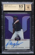 2017 Leaf Valiant Draft Purple 7/15 Domingo Acevedo BGS 9.5 GEM MINT Auto 0h2x