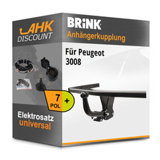 Für Peugeot 3008 05.2016-jetzt BRINK Anhängerkupplung starr + 7polig E-Satz AHZV