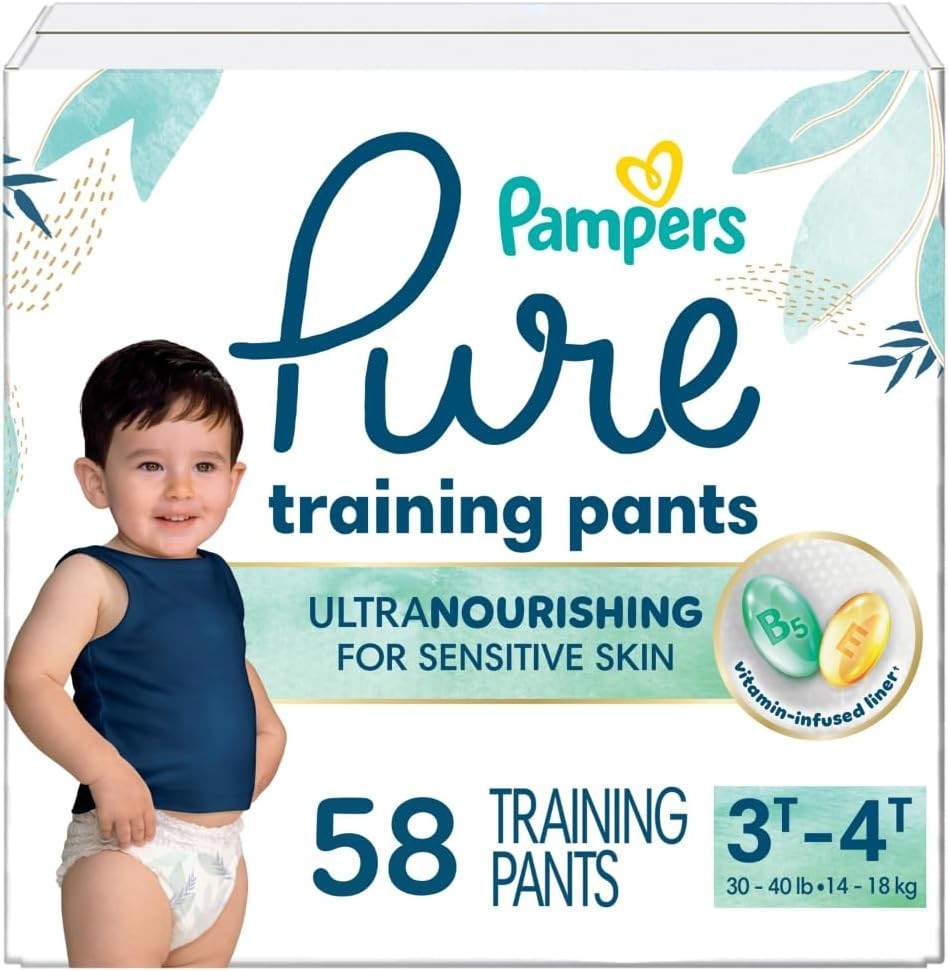 Pampers Pure Training Underwear 3T 4T Baby Shark Leak Protection Soft Fit