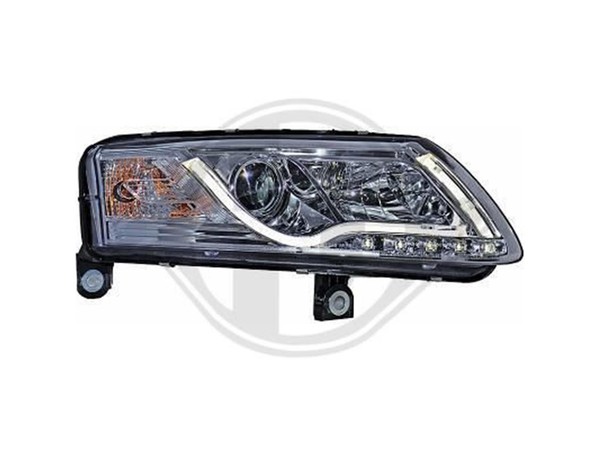 Designscheinwerfer Set FüR Audi A6 Tube Lights Klarglas/Chrom 2004-2008-image