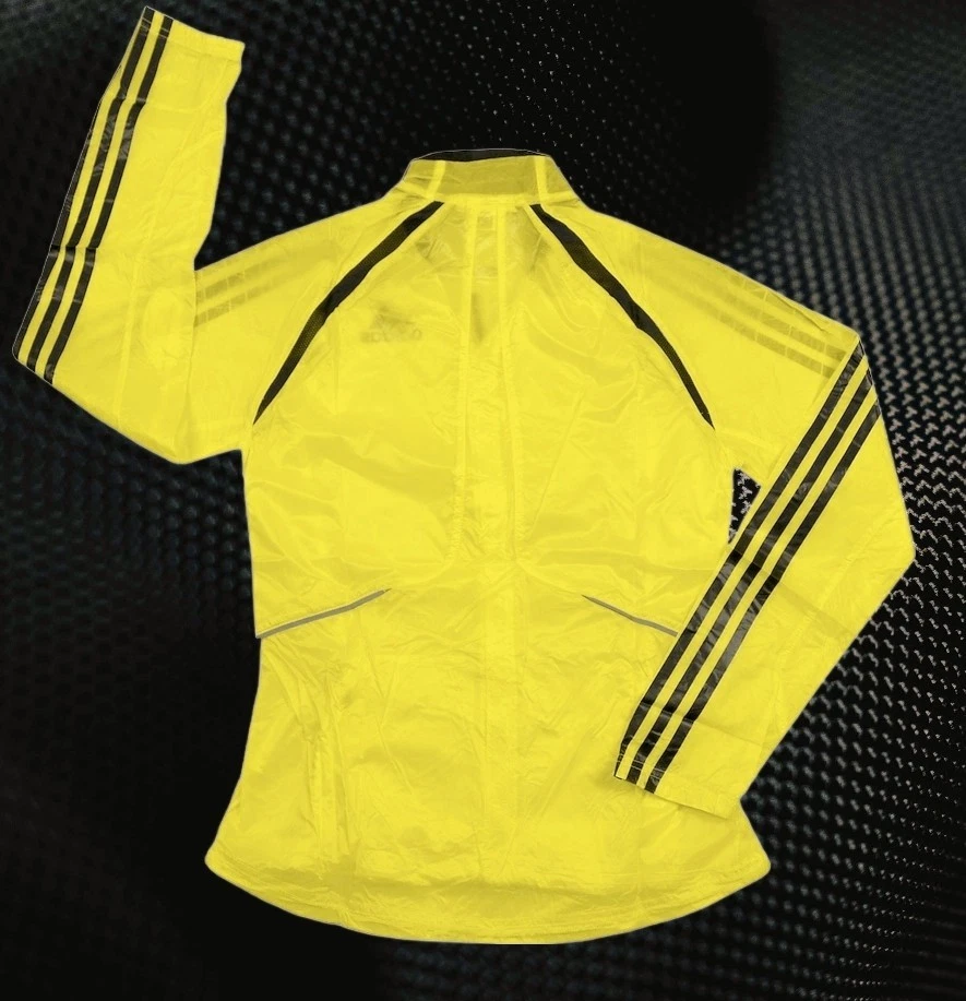 Adidas adiZero Damen Windjacke Laufjacke Sport Training Jacke Fahrrad gelb 36 S - Bild 2 von 4