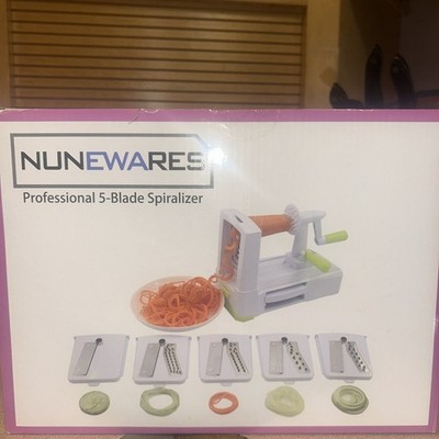 Nunewares Professional 5-Blade Spiralizer Vegetable Slicer Cutter   New in Box