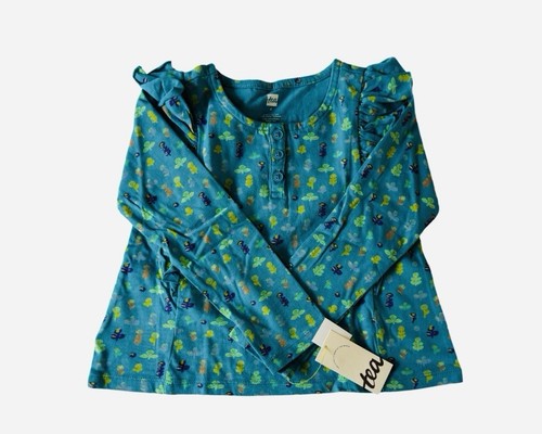 Tea Collection Lot Of 2 Girls Floral Blouse Tops Size 4 - Picture 6 of 7