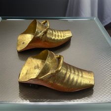 Solid Brass Vintage English Stirrups Riding Saddle Armor Suit Metal Shoe Boot