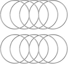 10 Pcs 2 Inch Metal Rings for Crafting, Silver Hoops for DIY Projects