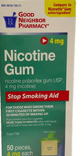 Good Neighbor Pharmacy Nicotine Gum 4mg Sugar-Free Mint 50ct comp Nicorette 1/28