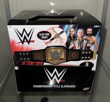 WWE Wow Stuff Championship Title Slap Bands Display Case