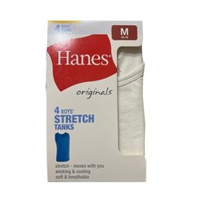 Hanes Originals Boys' Undershirts Tanks, 4-Pack Tie Dye Blue Orange Size Medium