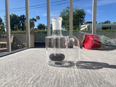 Premium Quality 14mm 90° Black Mini Dry Ash Catcher  Water Pipe Bong Bubbler