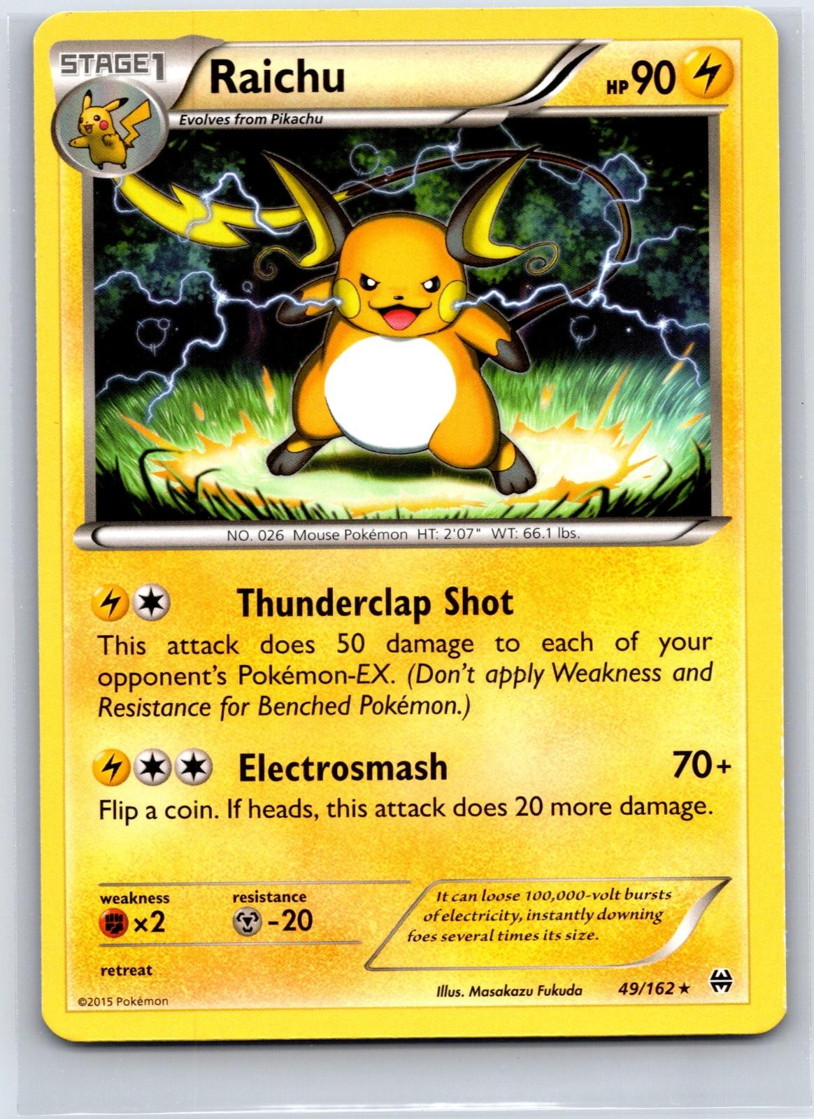 Raichu 49/162 Rare BREAKthrough Pokemon NM/M