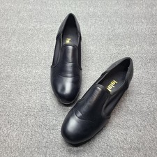 Lalaball Tap Dance Shoes Youth 4.5Y Black Slip-On Elastic Gore Metal Toe Heel