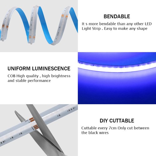 5-20M High Density RGBW/RGBWW 840LEDs/m Cob Led Strip Light Flexible Dimmable UK - Picture 10 of 21