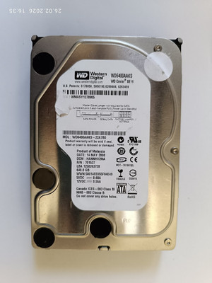 640GB Festplatte SATA HDD Western Digital WD, Intern, 3,5 Zoll (WD6400AAKS)