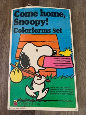 Vintage 1972 Come Home, Snoopy! Colorforms Set Complete Original