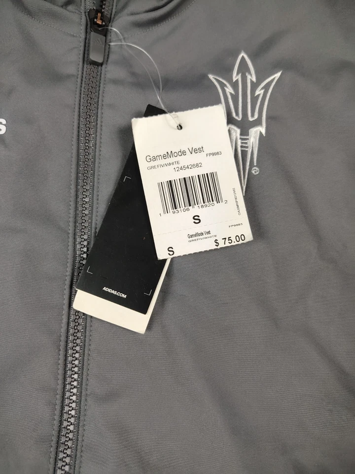 Adidas ASU Arizona .Men's Game Mode Vest Gray S Golf Hiking Fishing - Image 3 of 4