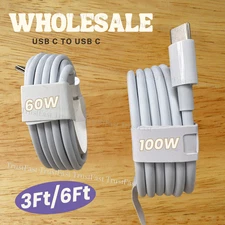 60W/100W USB C To USB C Cable Fast Charger For iPhone 15/16/17/Samsung/iPad Lot