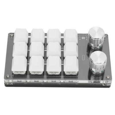 One Handed Programmable Mechanical Keyboard, 12 Keys Programmable Macro Keybo...