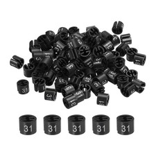 Clothes Hanger Marker Colored Hanger Sizer Number 31, Black 150 Pcs