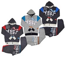 360 Degrees Men s Urban Tracksuit Set Hoodie Joggers Black, Grey, Charcoal