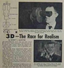 Film 3D 1953 articolo Sanabria CINERAMA Cinemascope