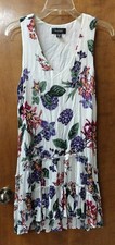 Karen Kane Women's Floral Artsy Sun Dress Size M Beach Hi Low