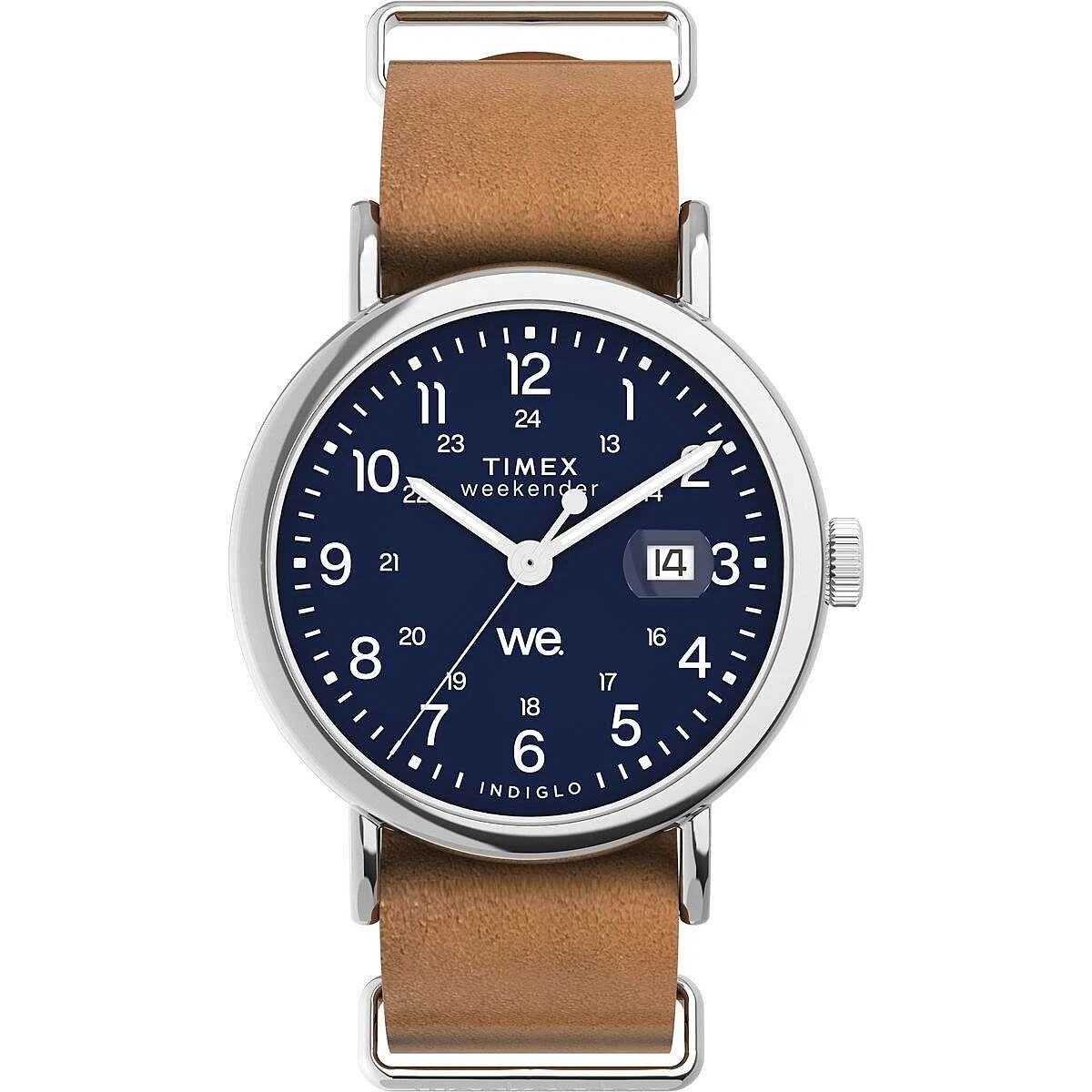 Timex Waterbury Classic Orologio Uomo 40mm - Cassa Oro, Quadrante Verde, Cinturino In Pelle Marrone