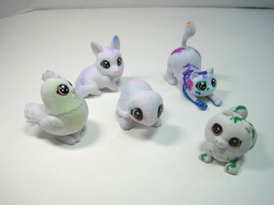 Set Of 5 Crayola Scribble Scrabble Pets Figurines