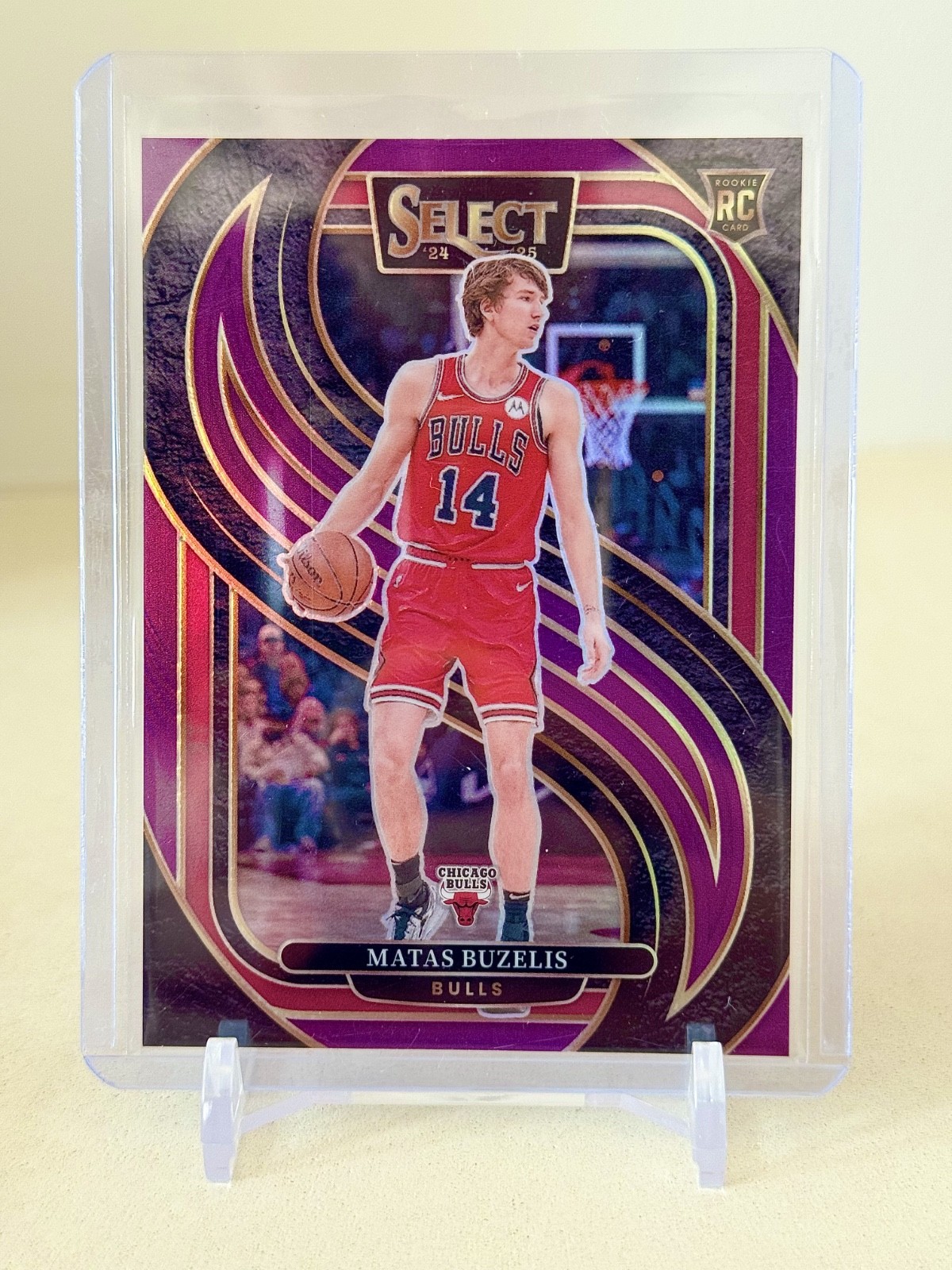 2024-25 Panini Select - Premier Level Matas Buzelis #166 Purple Prizm /99 (RC)