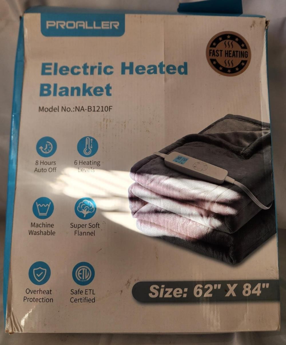 Electric Heated Blanket Twin Size 62" x 84" | 6 Levels Fast Heating & Machine